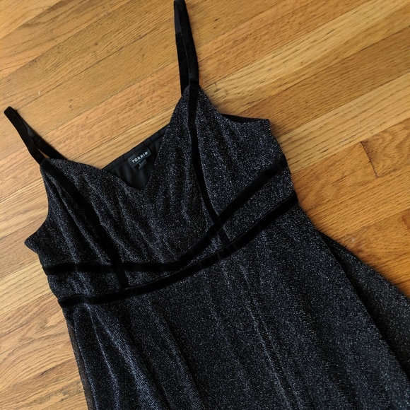 ❌ Sold / Torrid black shine mesh midi dress - Picture 2 of 5